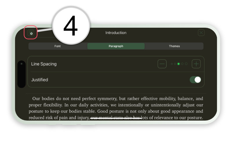 Reader custom settings